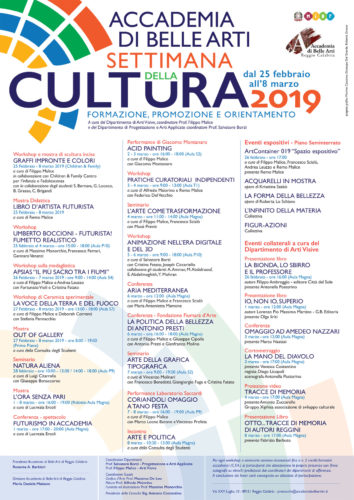 calendario eventi 3° settimana della cultura